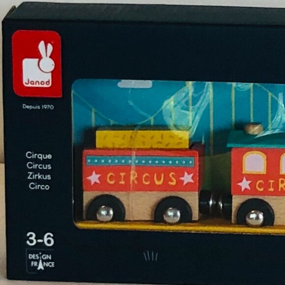 Janod  Circus  Wooden Train Connecting w/ Magnetic Connector Brand New Sealed - Picture 8 of 8